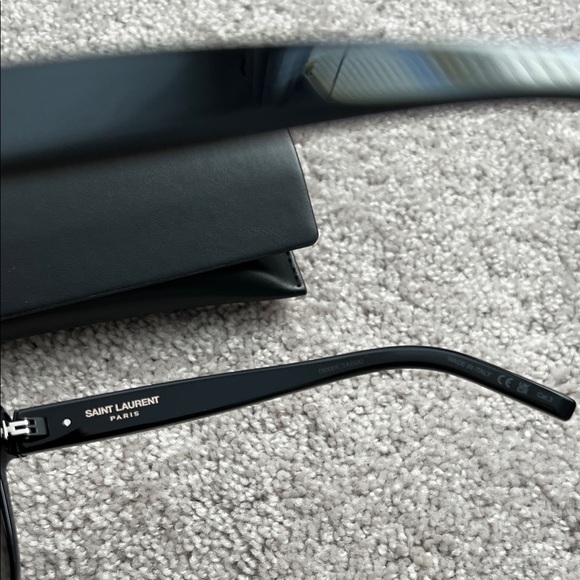 Saint Laurent Black Sunglasses with Case - Picture 4 of 9